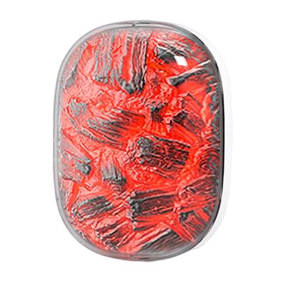 Pcivzxam Hand Warmer, New Flame Hand Warmer, Dynamic Charcoal-Fire Ambient Light, Rechargeable, White, Easy Installation