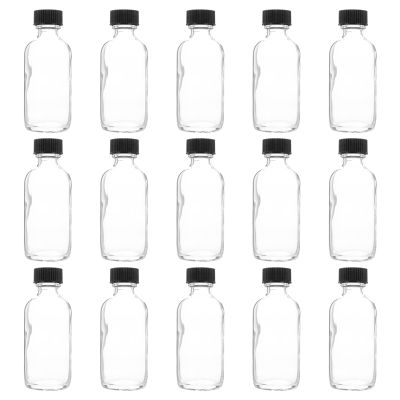 DECHOUS 15-Piece 60 ml Glass Sample Bottles with Glass Lids