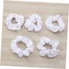 White Satin Hair Ties, Fabric Pack for Girls and Women view 2