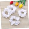 White Satin Hair Ties, Fabric Pack for Girls and Women view 4