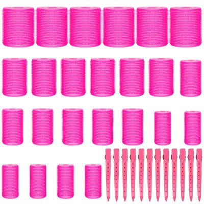 SEPGLITTER Hair Roller Set, 48-Piece Curling Set, 4 Sizes, Self-Grip Rollers with Clips, for Long, Medium, and Short Hair (50/40/30/20 mm)