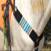 Cheval's Premium Western Horse Breast Collar, Mohair Wool and Leather, Handmade, Comfortable Riding Tack (Multi_Cob_Design7) view 3