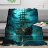 Strunt Pirate Ship Soft Personalized Throw Blanket, Flannel Blanket 60 x 80 in (150 x 200 cm) view 1