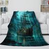 Strunt Pirate Ship Soft Personalized Throw Blanket, Flannel Blanket 60 x 80 in (150 x 200 cm) view 2