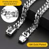 14 mm Silver Cuban Link Chain Collar for Dogs, 14 in view 3