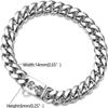 14 mm Silver Cuban Link Chain Collar for Dogs, 14 in view 4