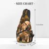 YQxwJL Stylish Sling Backpack, Gothic Rose Print, Shoulder Bag, Chest Bag, Daypack for Hiking, Travel and Business, Golden Retriever Dogs, Puppies and Pets, One Size view 3