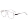 Kachawoo Blue Light Blocking Glasses for Men, Retro Square TR90 Frames, Transparent view 1