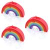 3-Piece Rainbow Bath Pouf Set view 1