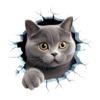 GRAZDesign Cat Wall Crack Decal – Fun Wall Opening Effect, Kids' Room or Living Room, 30 x 30 cm view 1