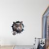 GRAZDesign Cat Wall Crack Decal – Fun Wall Opening Effect, Kids' Room or Living Room, 30 x 30 cm view 3