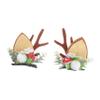 FRCOLOR Brown Cat Ear Hairpins in Antler Design, 1 Pair view 1