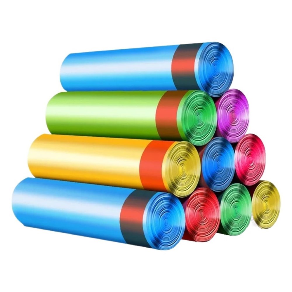Household Trash Bags, Thickened Drawstring, Portable Automatic Closure, Disposable Kitchen Plastic Bags (Color: 15 PCS, Size: 4 Rolls)