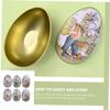 HAPINARY 6-Piece Iron Egg Candy Boxes with Easter Patterns, Colorful Handmade Gift Boxes view 3
