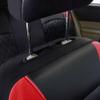 NURCIX Car Seat Cover, Compatible with Kia Rio 2nd Generation Type JB, 2007–2011, Front and Rear, A-Red view 2