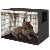 VADO VLTRA Dog Crate Cover, Durable Oxford Fabric, Universal Dog House Cover with 1 Breathable Mesh Window and 1 Pocket for 61 x 48 x 50.8 cm Dog Crates, Black, 61 cm view 1