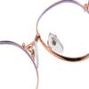 PARWANA Retro Round Blue-Light-Blocking Reading Glasses, Rose Gold, +2.00 view 4
