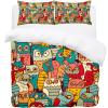3-Piece Queen Tencel Duvet Cover Set with Owl Design view 2