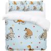 3-Piece Queen Duvet Cover Set, Breathable Tencel Bedding with 2 Pillowcases, Wrinkle-Resistant, Cartoon Animals view 2