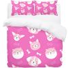 3-Piece Queen Tencel Duvet Cover Set with 2 Pillowcases, Cute Dog Design view 2