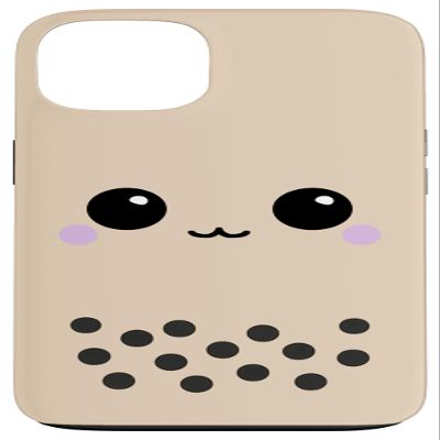Cute Kawaii Boba Face Case for iPhone 13