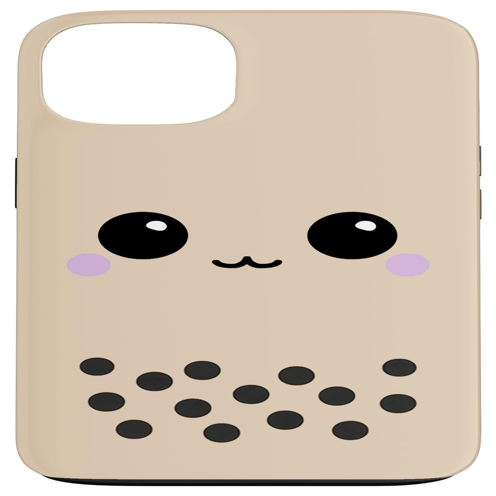 Cute Kawaii Boba Face Case for iPhone 13