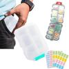 Lckiioy Med Wallet Pill Organizer with Labels view 1