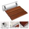 Wall-Mounted Fold-Down Shower Seat, Solid Wood, 330 lb Capacity view 2