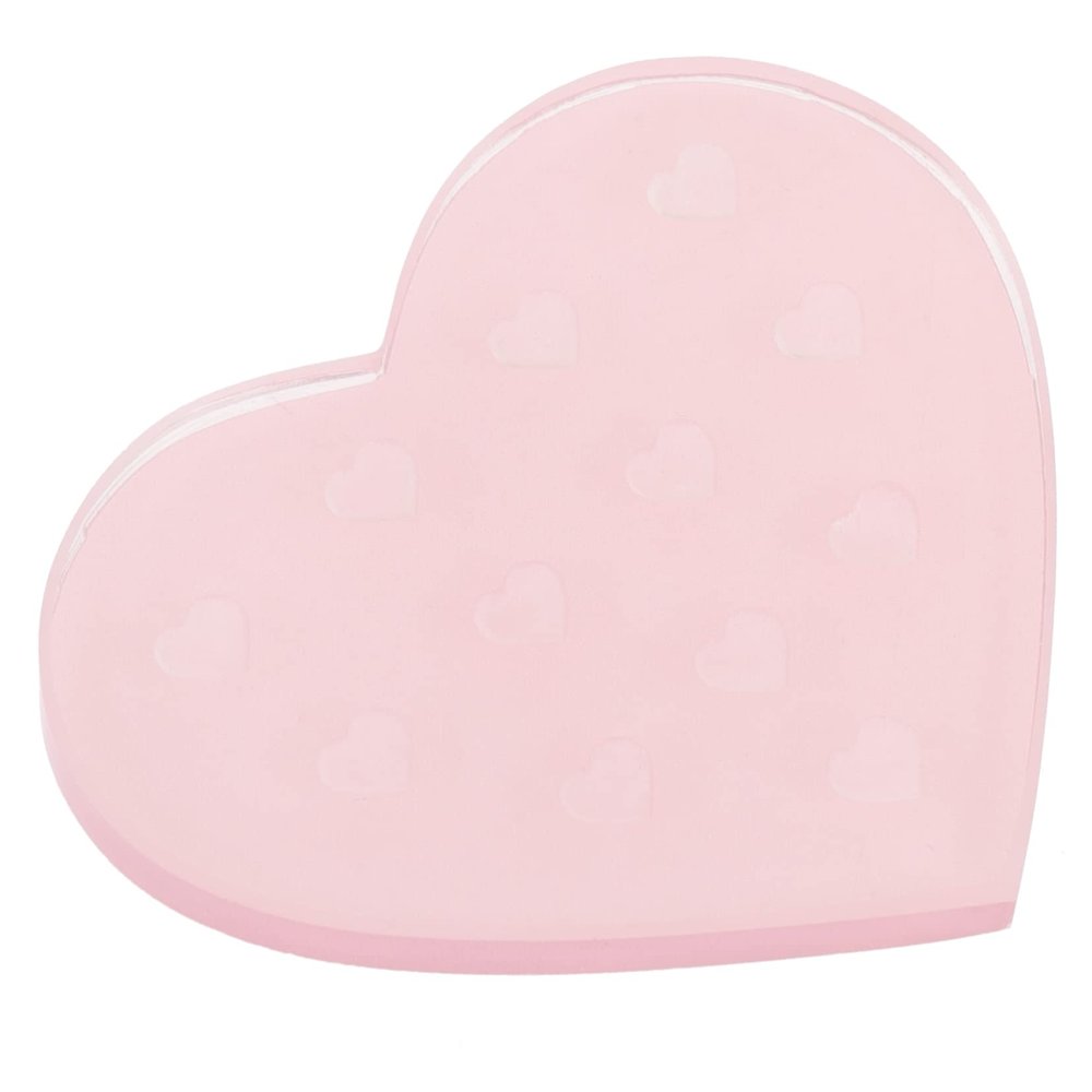 JECOMPRIS Pink Crystal-Clear Glass Lash Glue Palette with Smooth Edge