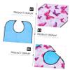 Adult Meal Bib, Pink, Washable Satin Polyester view 2