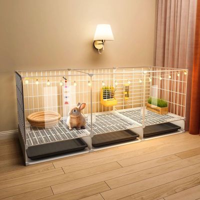 GeELky Small Animal Playpen for Rabbits, Puppies, Kittens and Guinea Pigs