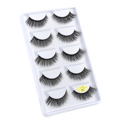 UAMOU 3D Mink Hair False Eyelashes, 5 Pairs, Multipack, 5 Pairs X11, 2 Boxes