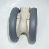 3-Inch White Casters, Soft Tread, M12x25 Screw Stem with Bearing, Quiet, 1 Piece (Color: Brake x2) view 4