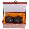 HAPINARY 2-Piece 52 mm Jade Fitness Balls for Seniors, Natural Stone Hand Massage Balls with Storage Box view 1