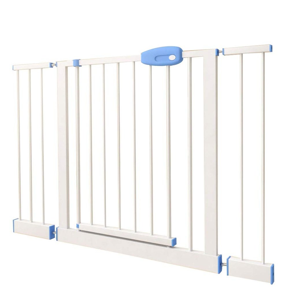 FLYIFE Pet Safety Gate with 4 Pressure-Adjustment Screws, 74 cm High, 217–224 cm Wide