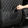 FUJIUM 2-Piece Car Seat Back Anti-Kick Pads for Audi A4 (B8/B9) and A5 Coupe, Black/Red view 3