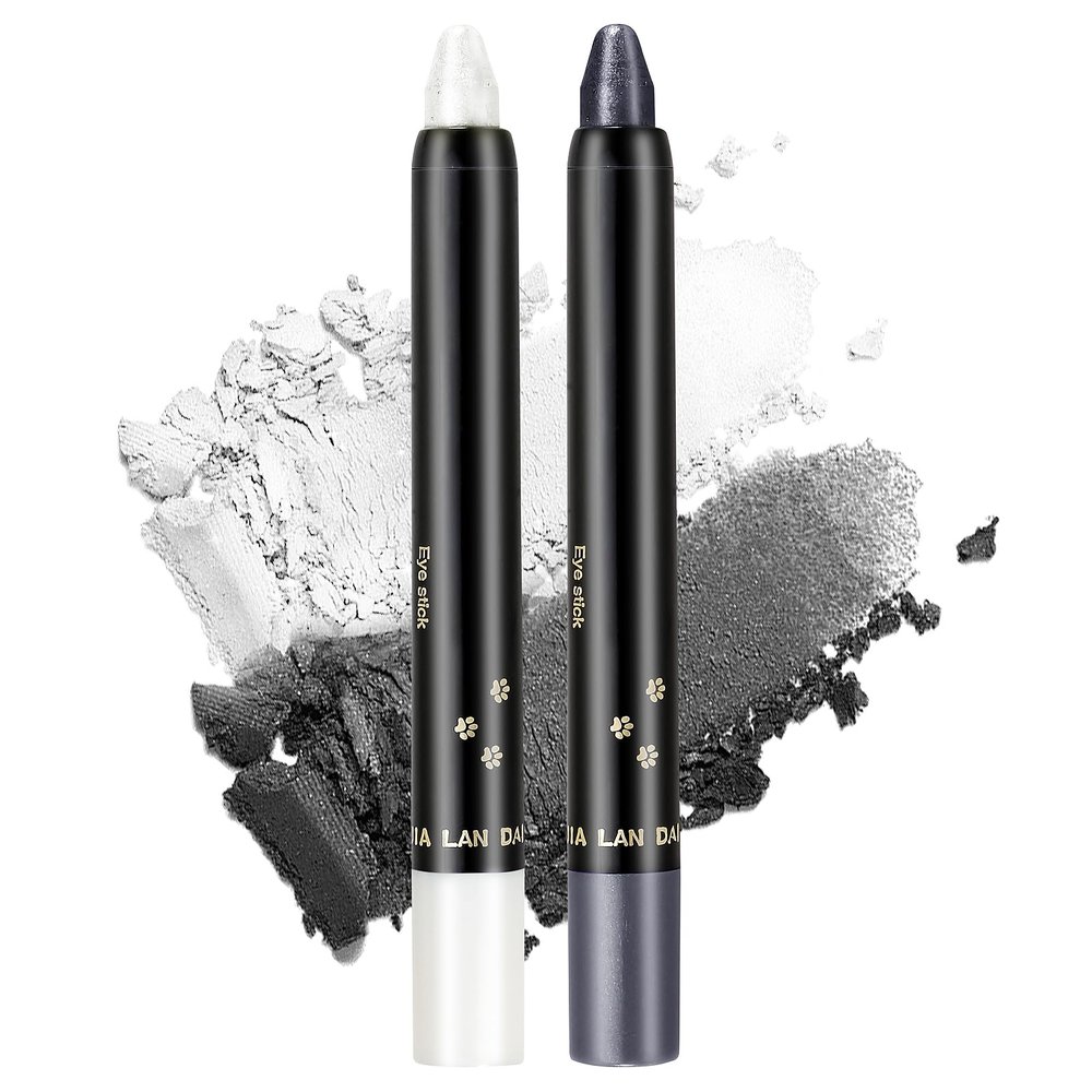 Jutqut Eyeshadow Stick, Glitter Metallic Shimmer Eyeliner, #01/#03
