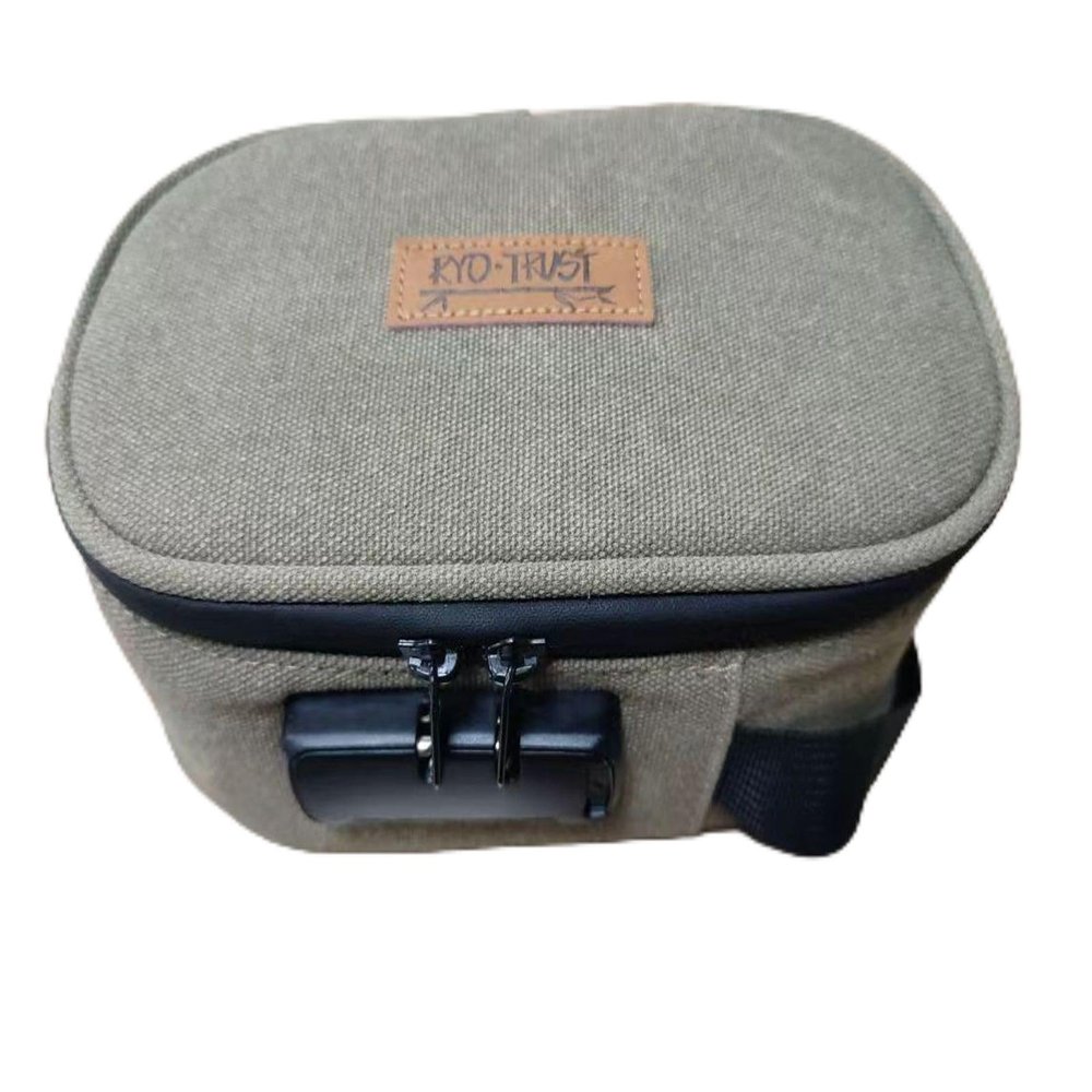 Odor-Proof Storage Bag with Lock, Metal Tray and Mini Foil Pocket