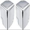 Metal Box Corner Protectors, 50 x 50 x 50 mm, Silver Tone, 2 Pieces view 1