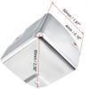 Metal Box Corner Protectors, 50 x 50 x 50 mm, Silver Tone, 2 Pieces view 2