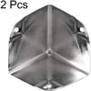 Metal Box Corner Protectors, 50 x 50 x 50 mm, Silver Tone, 2 Pieces view 3