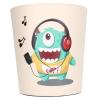 Fofetbfo Cartoon Trash Can, Cute Green Monster, Waterproof with Non-Slip Bottom view 1