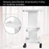 White Beauty Salon Trolley with Storage Basket, 45 kg Capacity view 3