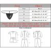 ZDSUHYIW Men's Leather, Patent and Latex-Look Thong Underwear view 3