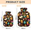 Colorful Fast-Food Hamburger Hot Water Bottle with Cute Cover, 1 Liter view 2