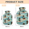 Hot Water Bottle with Cover, 2 L Reusable Hot Water Bottle for Menstrual Cramps, Neck and Shoulder Pain Relief, Hot and Cold Therapy, Dachshunds on Surfboards view 2