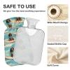 Hot Water Bottle with Cover, 2 L Reusable Hot Water Bottle for Menstrual Cramps, Neck and Shoulder Pain Relief, Hot and Cold Therapy, Dachshunds on Surfboards view 3