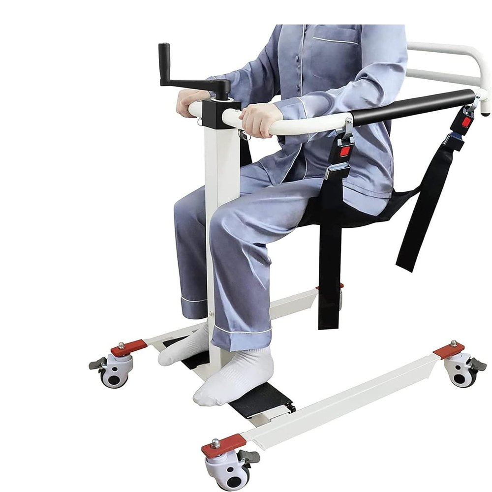 Patient Lift Transfer Chair for Home, Sit-to-Stand Lift, Lift Wheelchair for Home, Portable Car Lift Transport Chair, Wheeled Shower Chair, Portable Toilet Seat Transfer Aid for Seniors