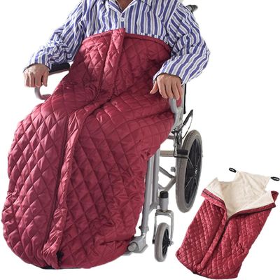 Winter Wheelchair Blanket for Adults, Windproof Wheelchair Cover with Zipper, Warm Leg, Foot and Back Blanket