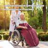 Winter Wheelchair Blanket for Adults, Windproof Wheelchair Cover with Zipper, Warm Leg, Foot and Back Blanket view 2